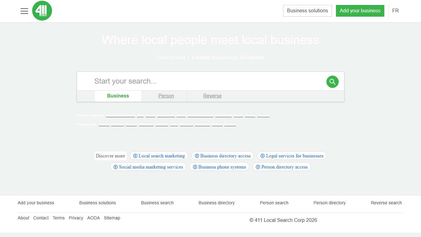 Canada's Local Search Engine 411.ca